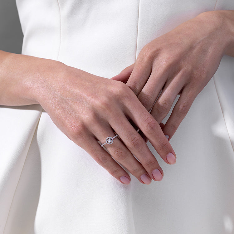 0.36 ct. Halo Diamond Engagement Ring