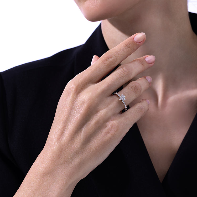 0.54 ct. Modern Diamond Engagement Ring