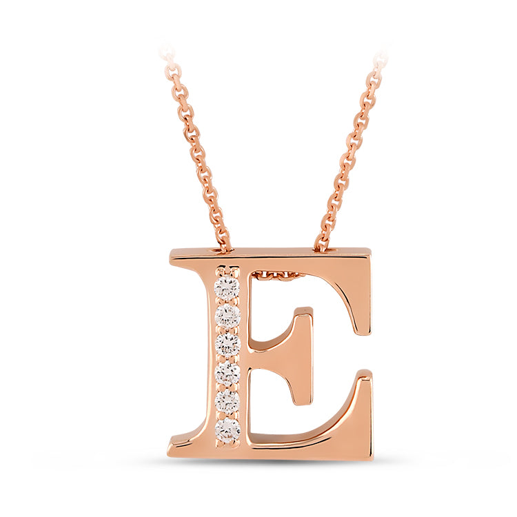 0.04 ct. Buchstabe E Diamant Halskette