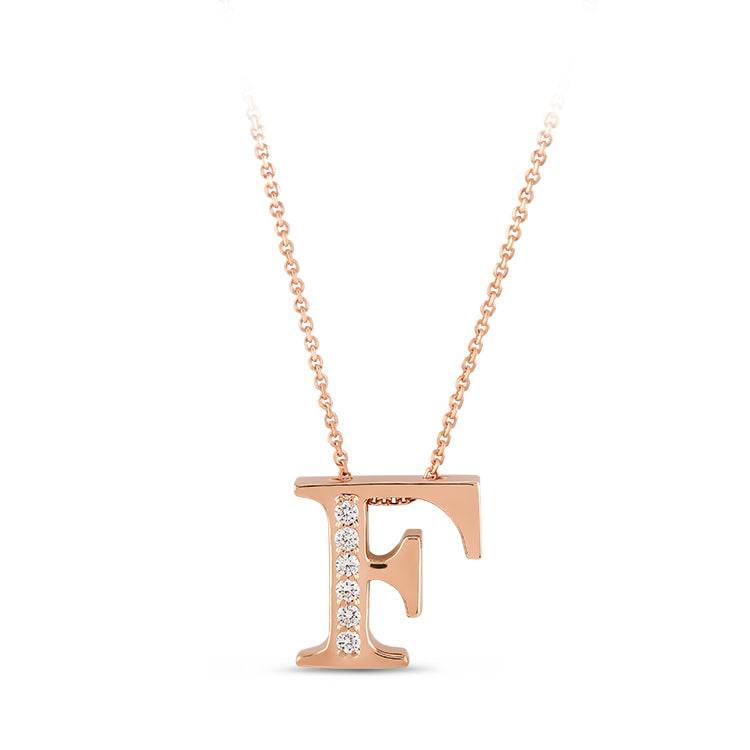 0.05 ct. Buchstabe F Diamant Halskette