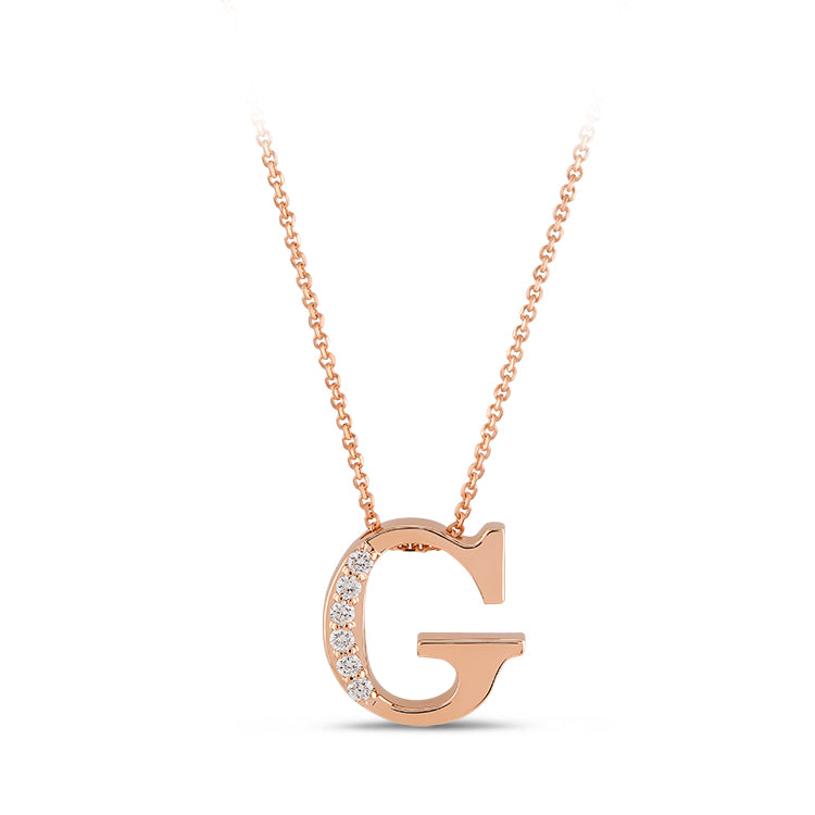 0.04 ct. Buchstabe G Diamant Halskette