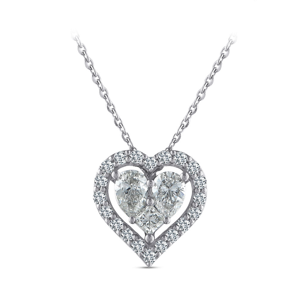 0.82 ct. Heart Diamond Necklace
