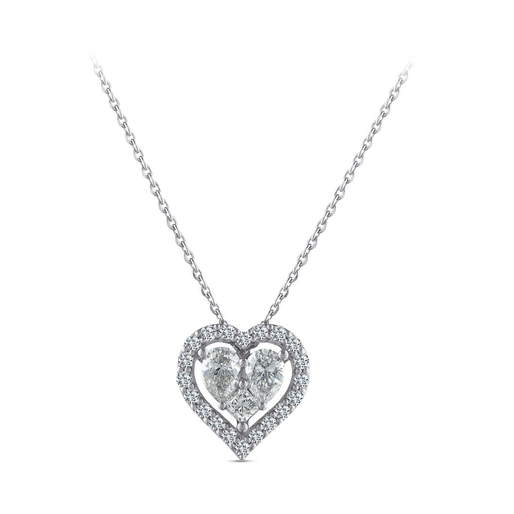 0.82 ct. Heart Diamond Necklace
