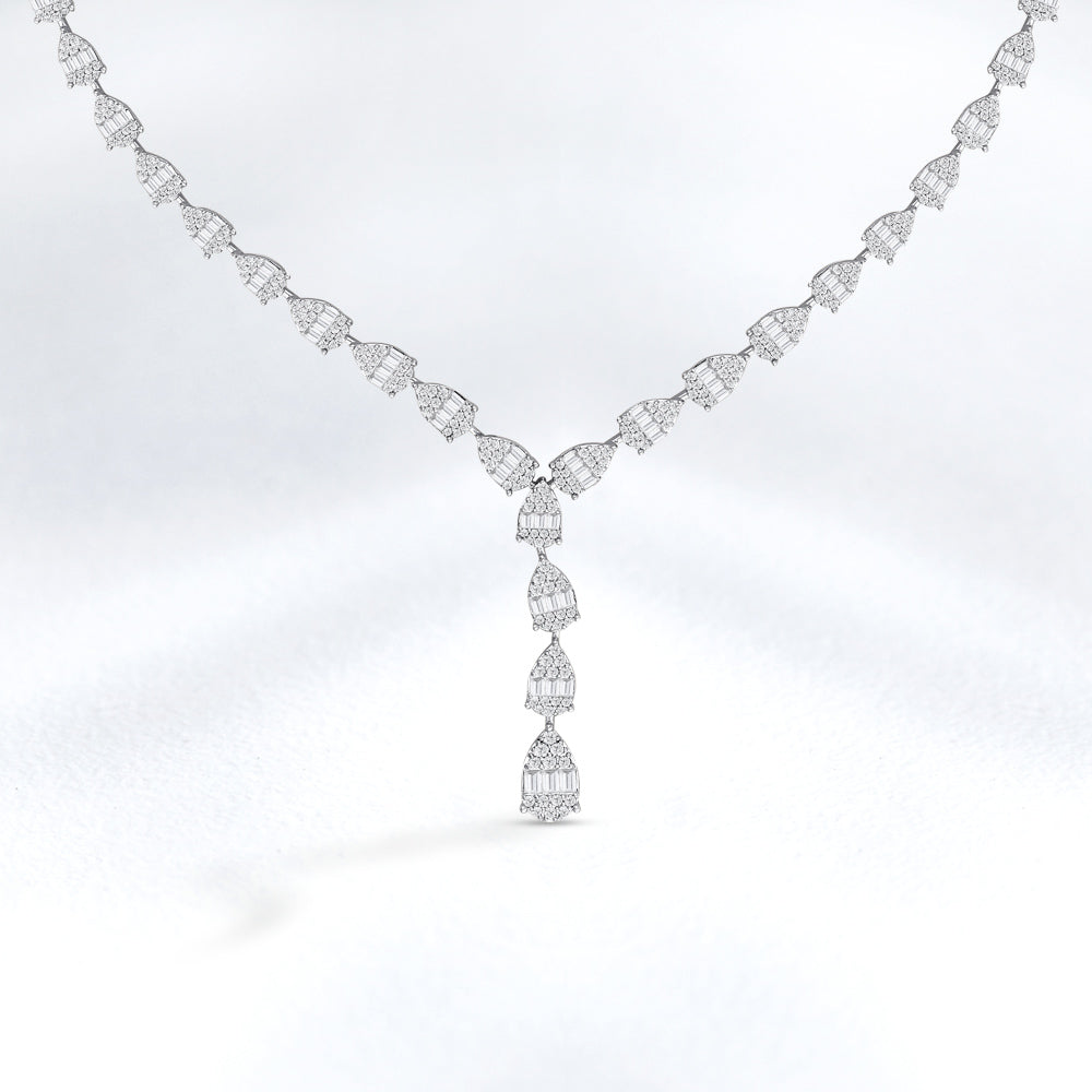 3.96 ct. Baguette Diamond Necklace