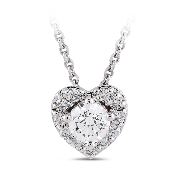 0.42 ct. Heart Diamond Necklace