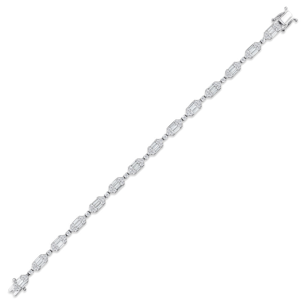 2.68 ct. Baguette Diamantarmband