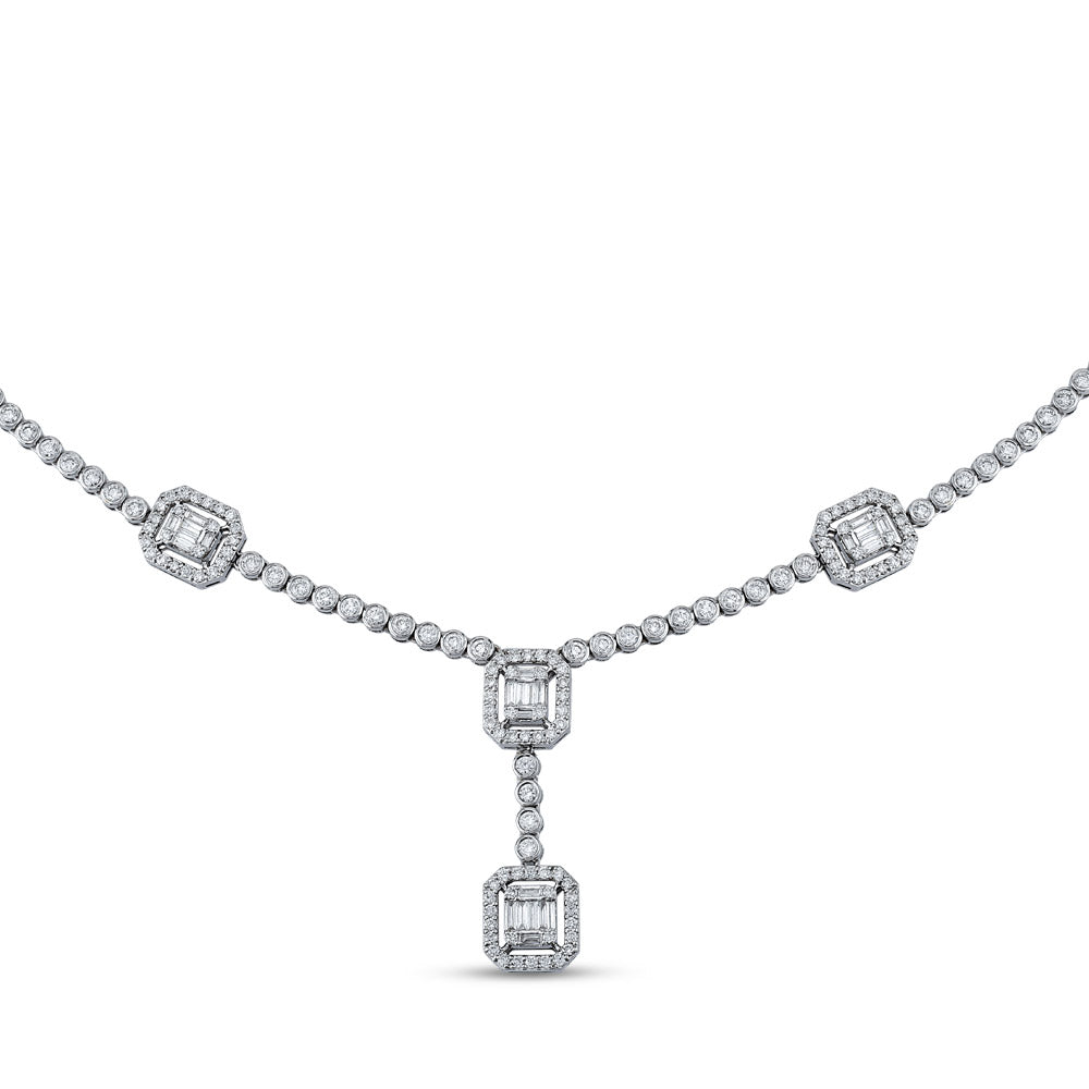 1.75 ct. Baguette Diamant Halskette