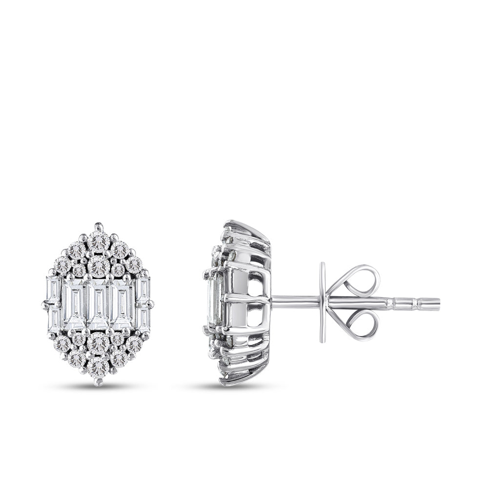 0.61 ct. Baguette Diamond Earrings