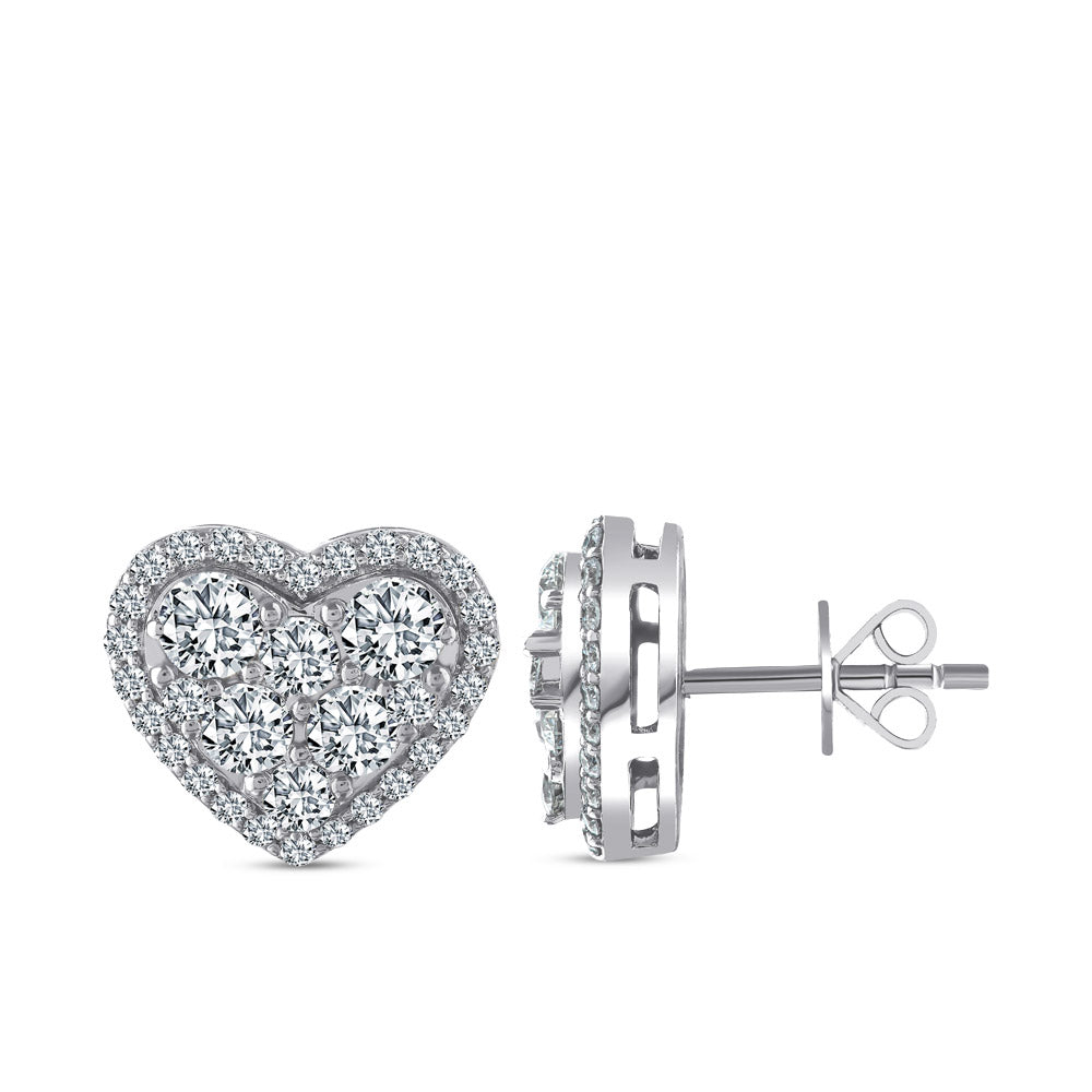 1.64 ct. Herz Diamant Ohrringe