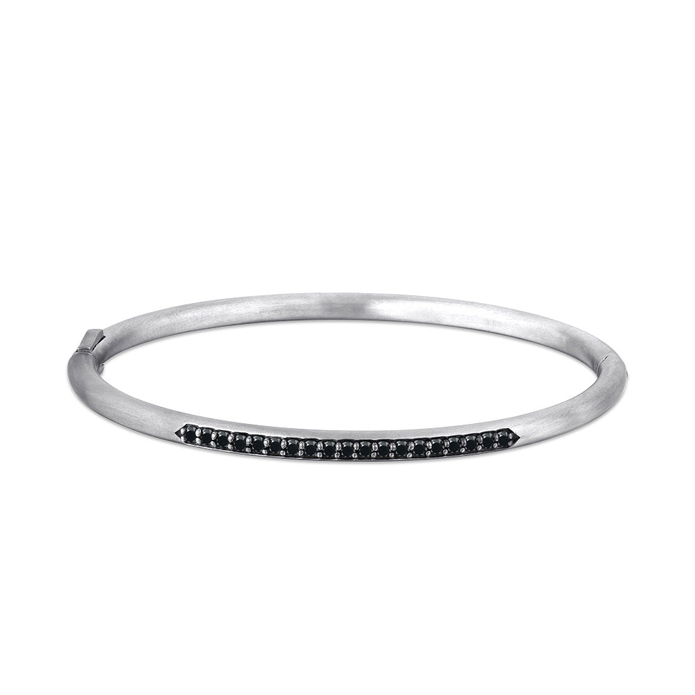 0.79 ct. Herren Silber Diamantarmband