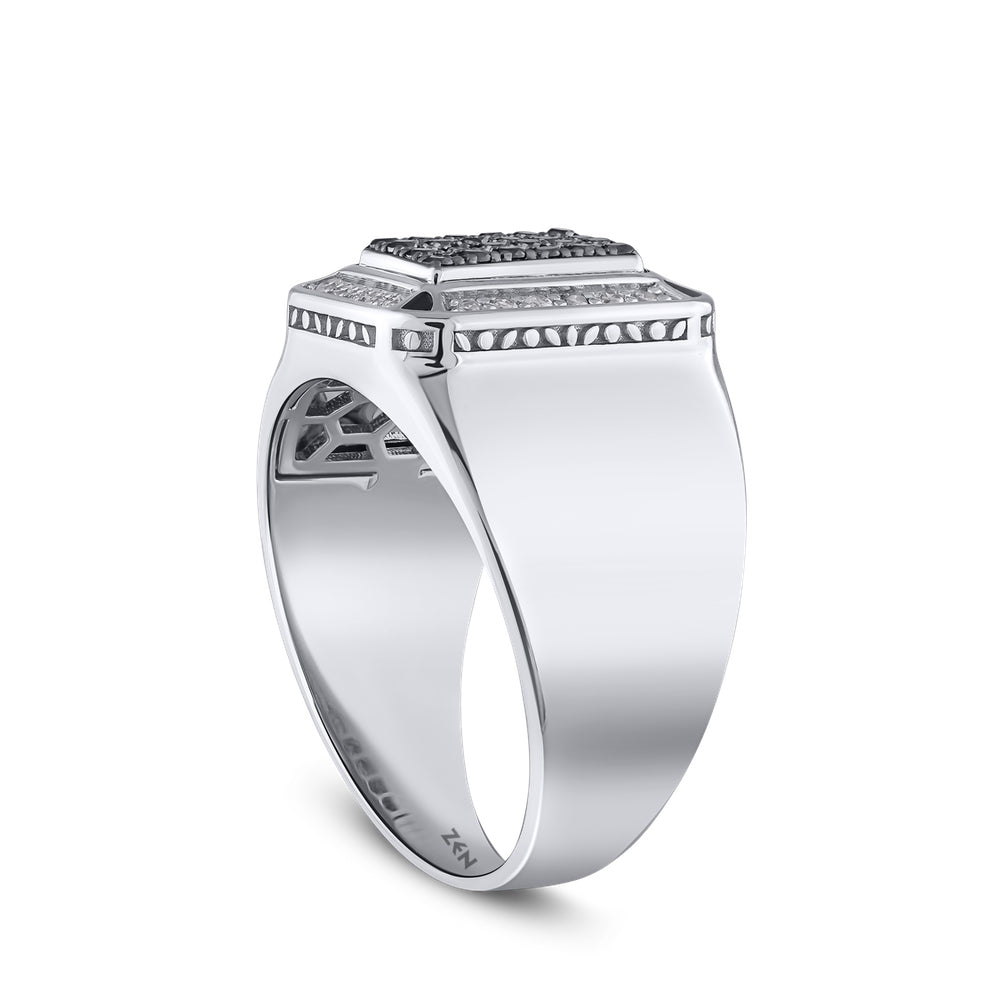 0.45 ct. Men Silver Ring