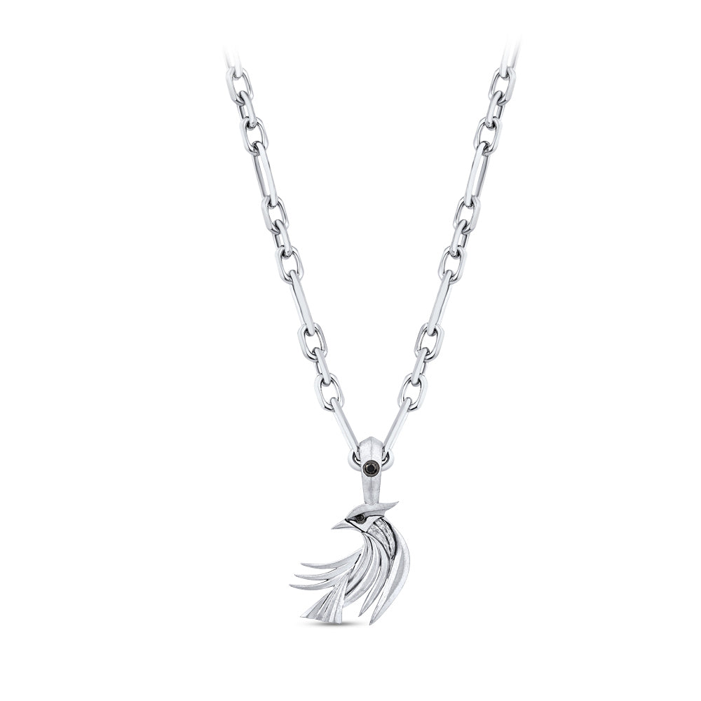 0.05 ct. Herren Silber Diamant Halskette
