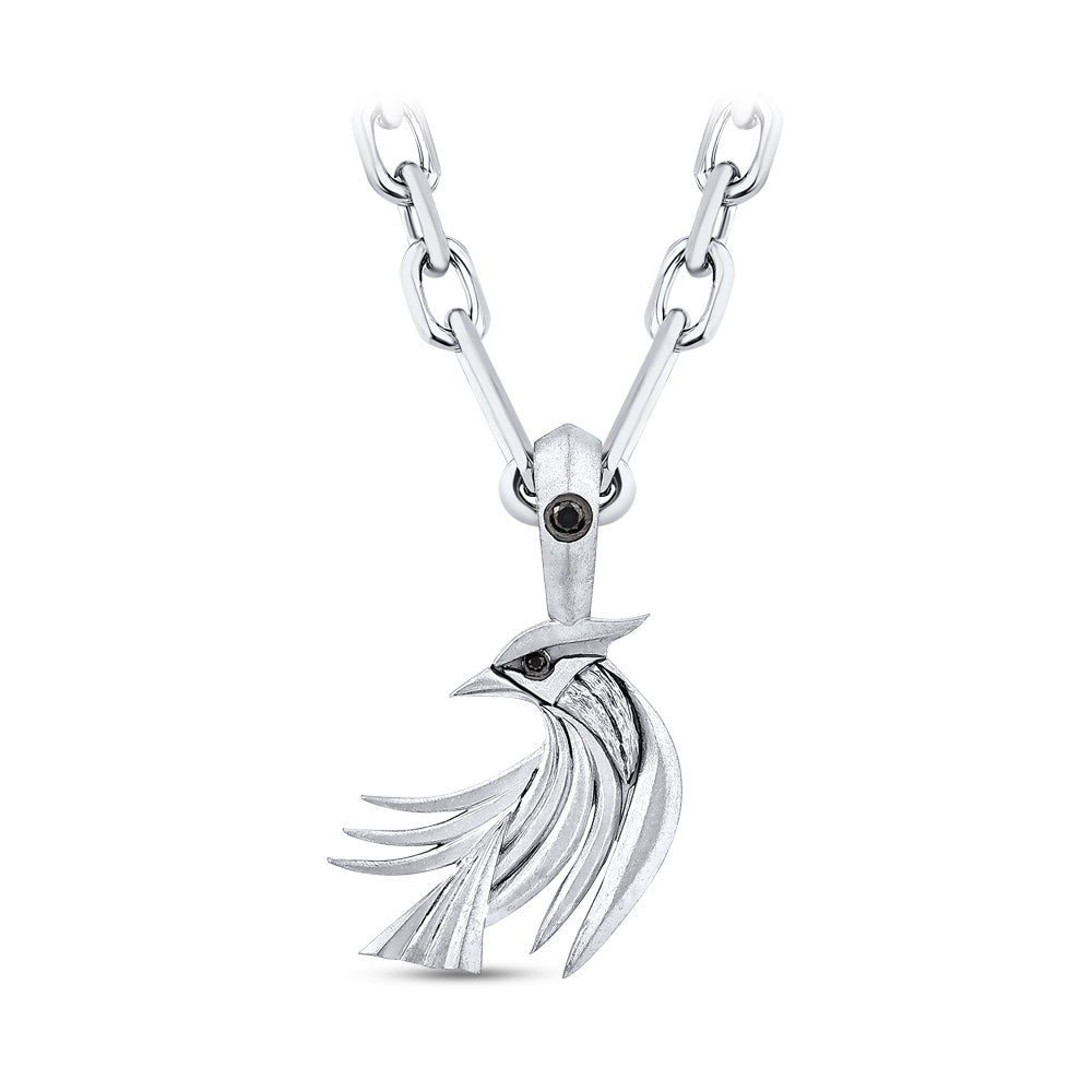 0.05 ct. Herren Silber Diamant Halskette