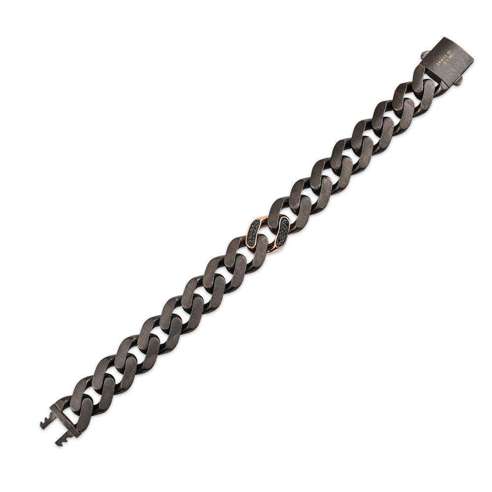 0.49 ct. Men Silver Diamond Bracelet