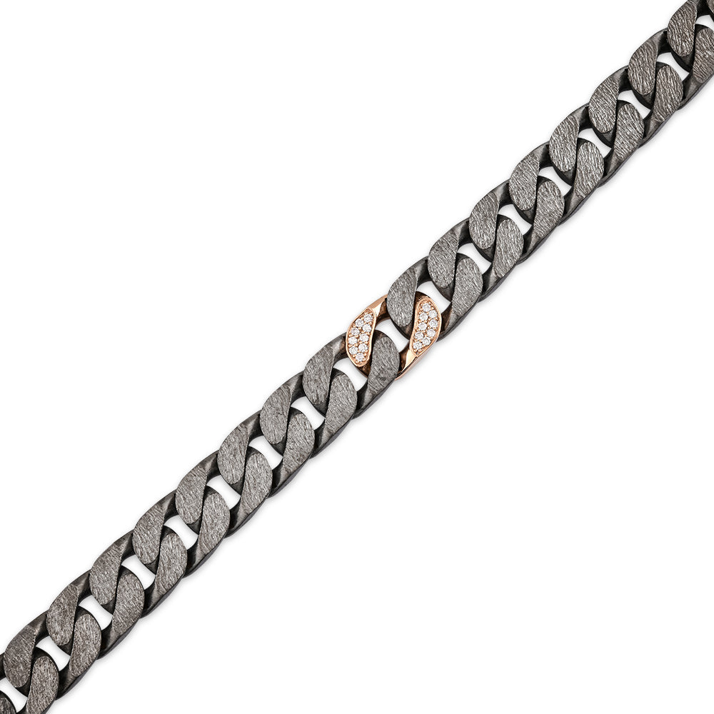 0.50 ct. Men Silver Diamond Bracelet