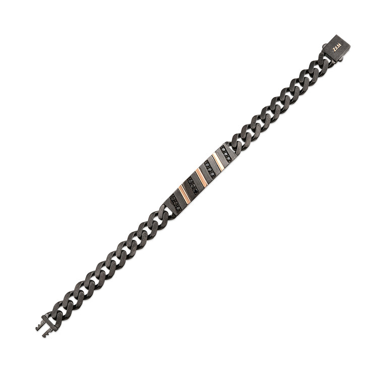 0.65 ct. Men Silver Diamond Bracelet