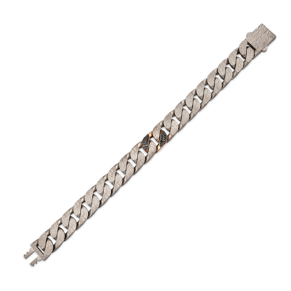 0.50 ct. Herren Silber Diamantarmband