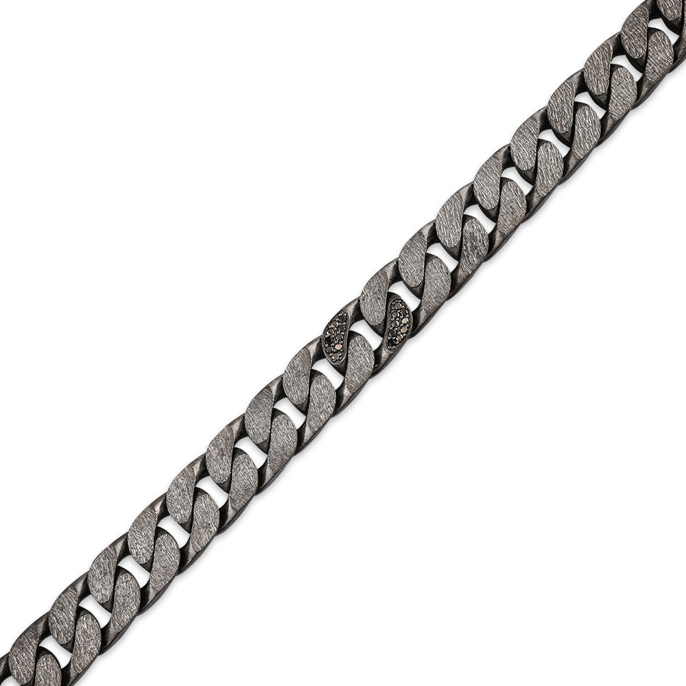 0.50 ct. Men Silver Diamond Bracelet