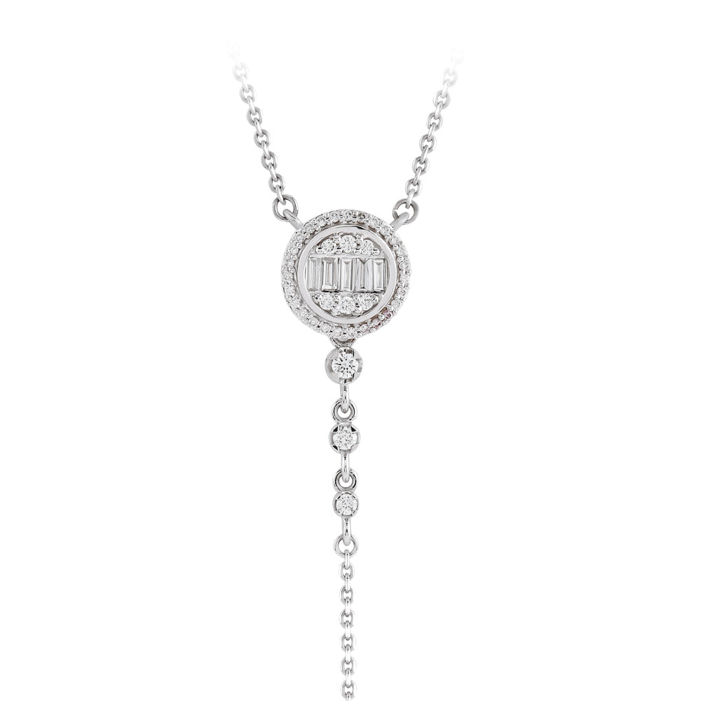 0.21 ct. Baguette Diamond Necklace
