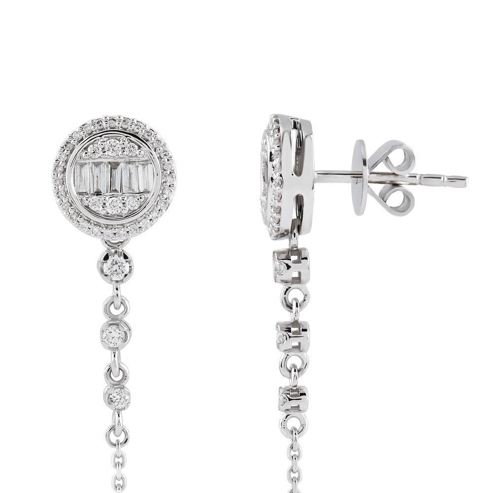 0.42 ct. Baguette Diamond Earrings