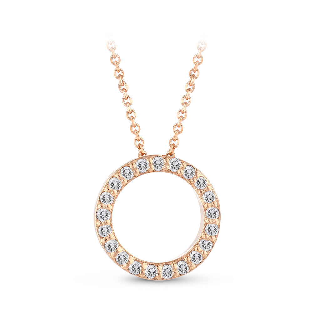 0.11 ct. Buchstabe O Diamant Halskette