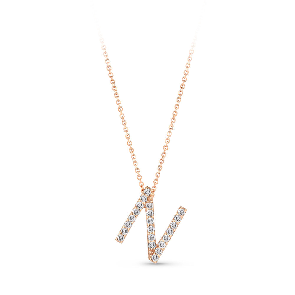 0.12 ct. Buchstaben N Diamant Halskette