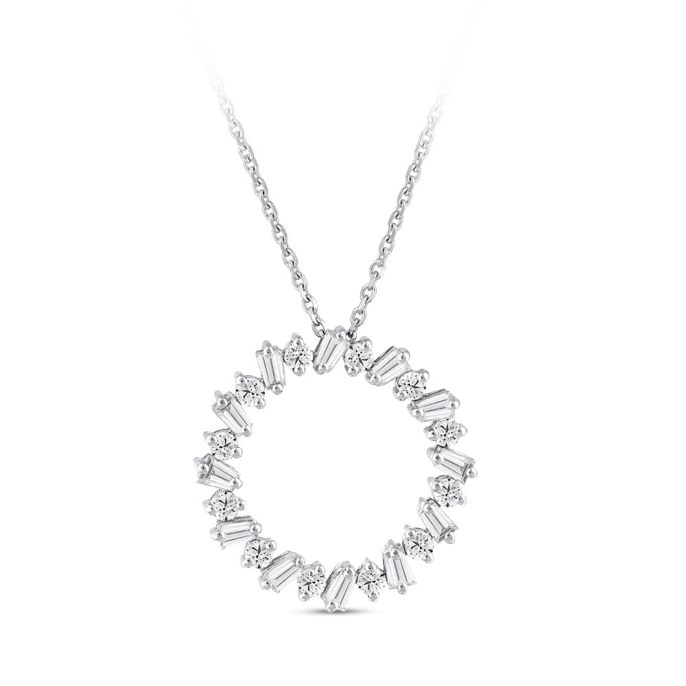 0.68 ct. Trapez Diamant Halskette