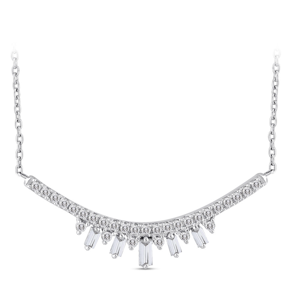 0.43 ct. Baguette Diamond Necklace