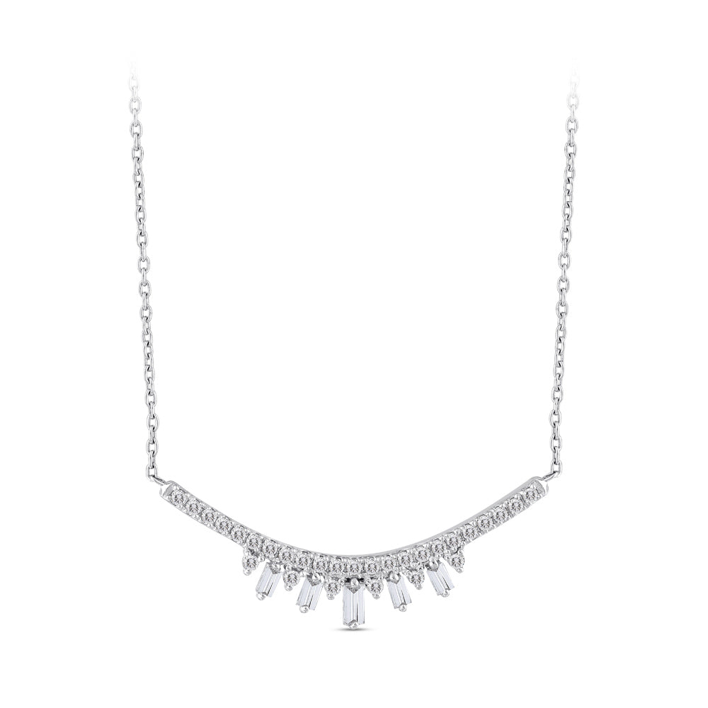 0.43 ct. Baguette Diamond Necklace