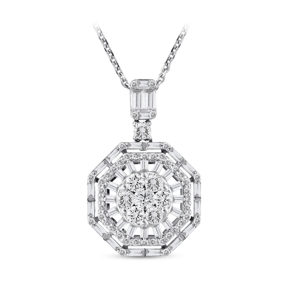 0.88 ct. Baguette Diamond Necklace
