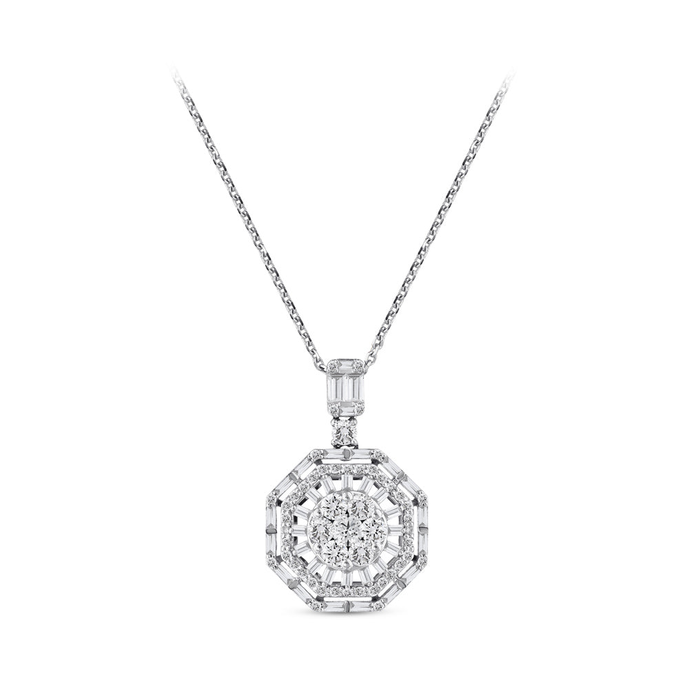 0.88 ct. Baguette Diamond Necklace