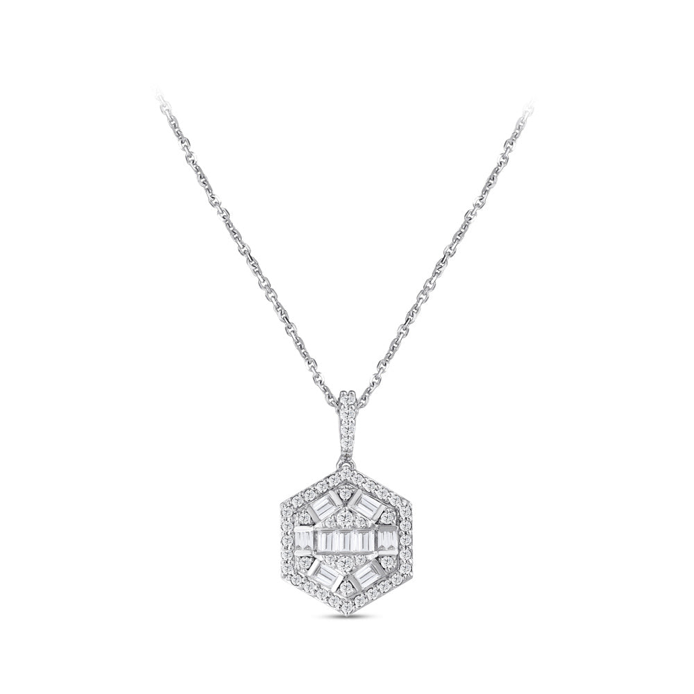 0.64 ct. Baguette Diamond Necklace