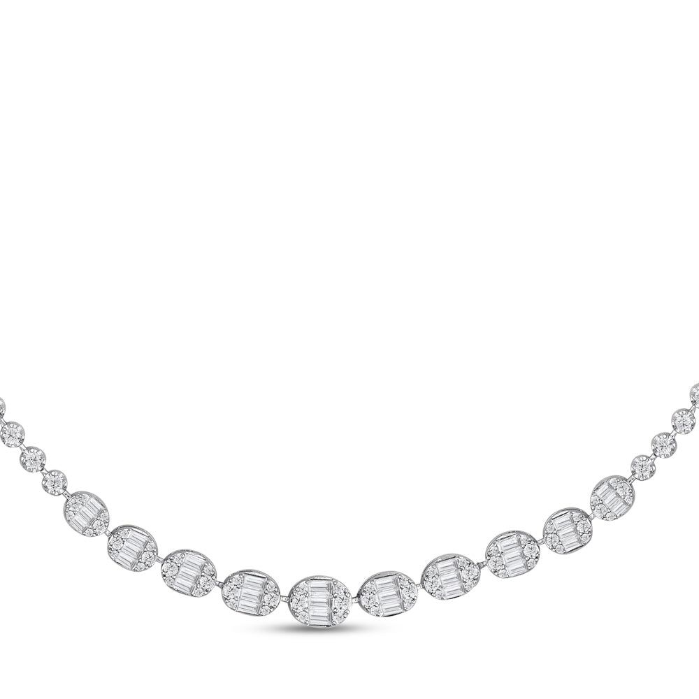 5.48 ct. Baguette Diamant Halskette