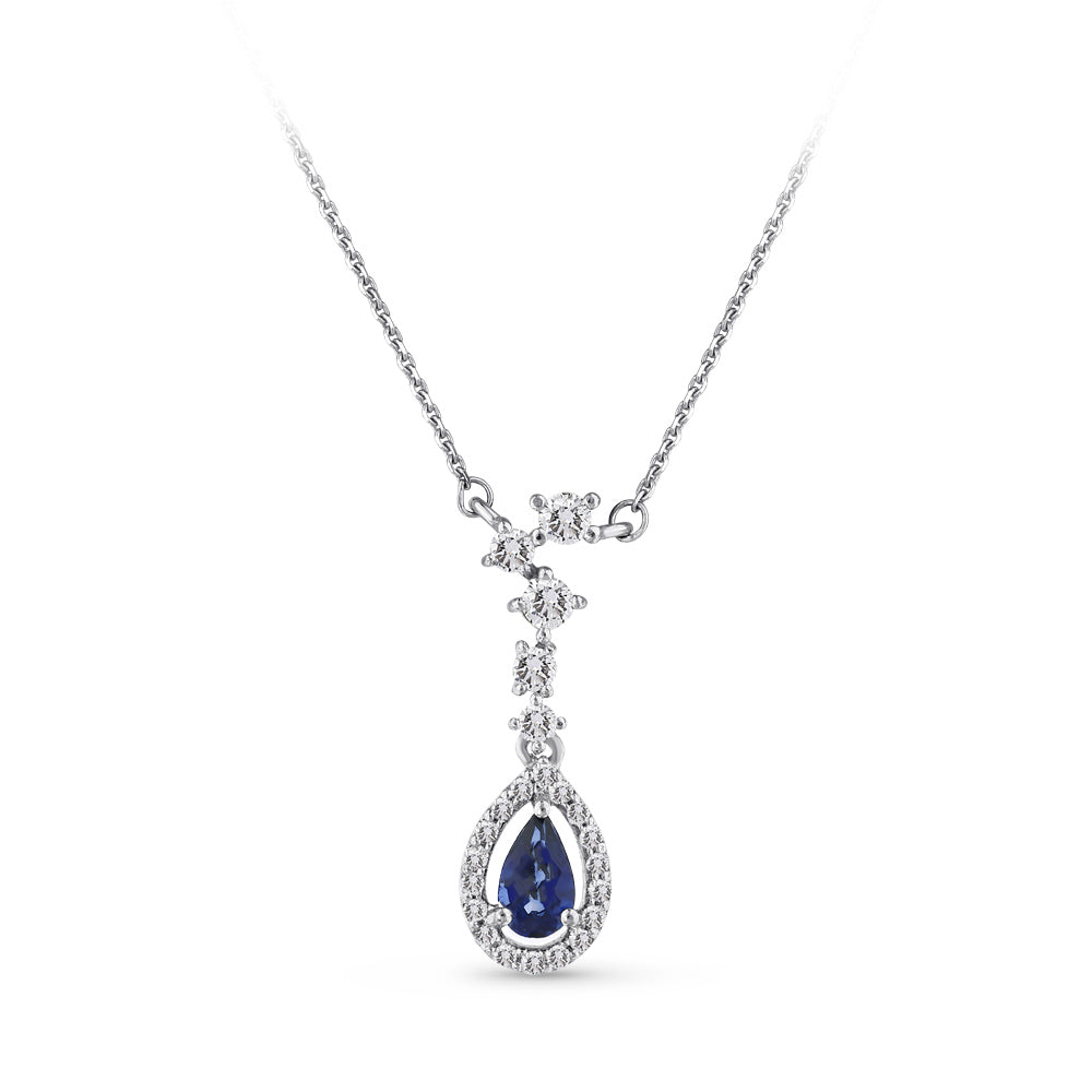 0.36 ct. Saphir Halskette