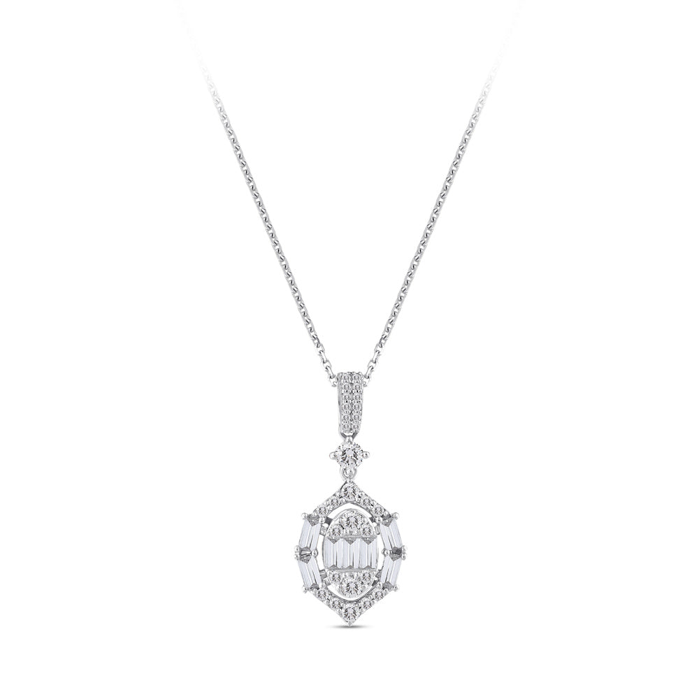 0.71 ct. Baguette Diamond Necklace