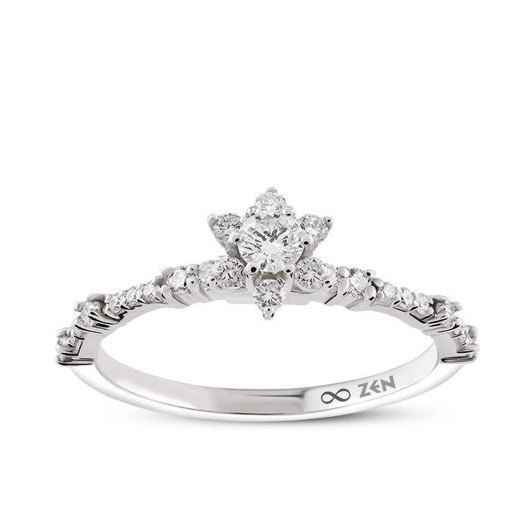0.34 ct. Lotus Diamond Ring