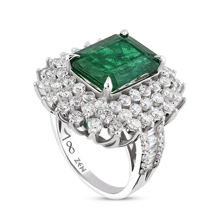 6.97 ct. Smaragd Ring