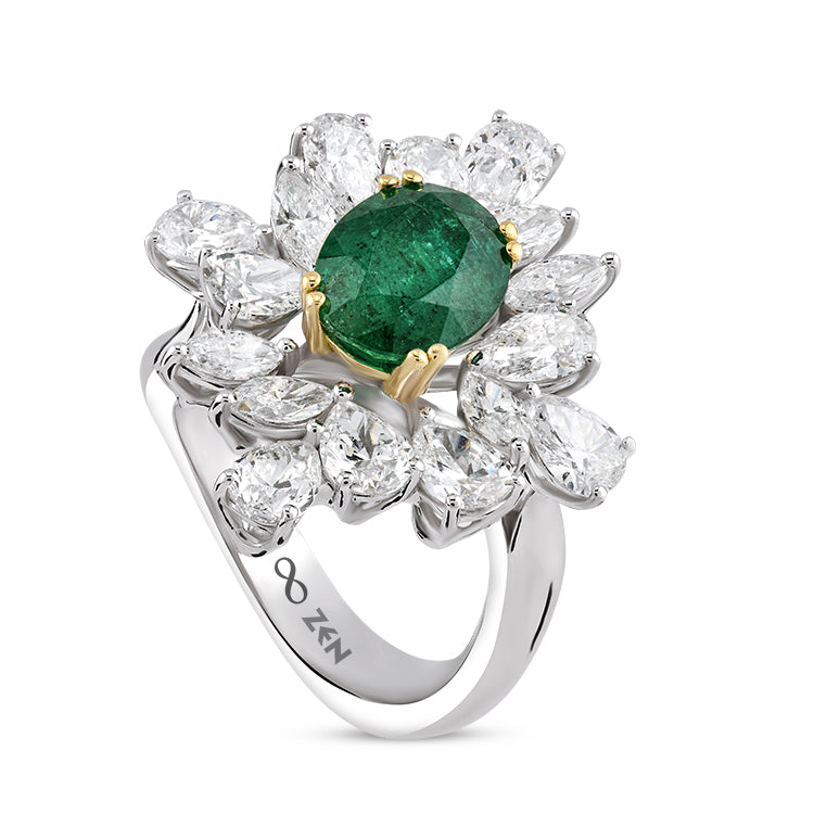 6.34 ct. Smaragd Ring