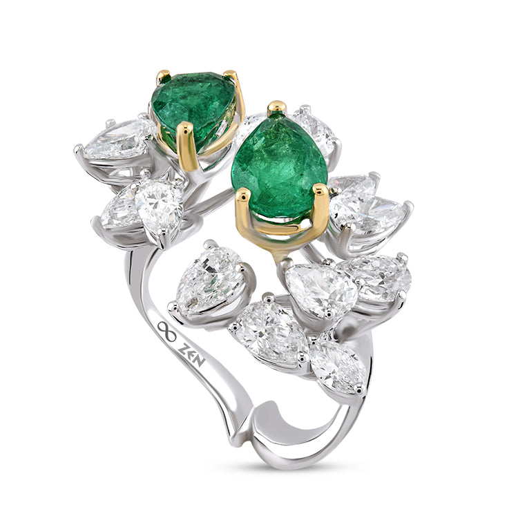 6.94 ct. Smaragd Ring