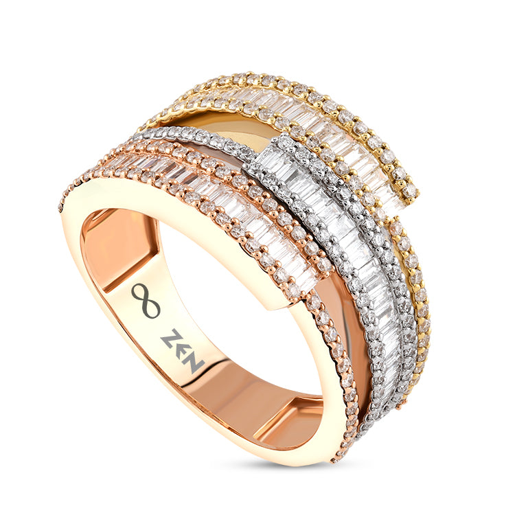 1.11 ct. Baguette Diamantring