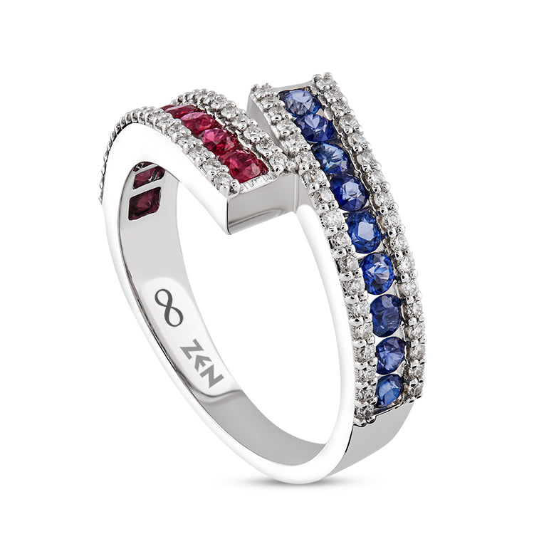 1.07 ct. Saphir Rubin Ring