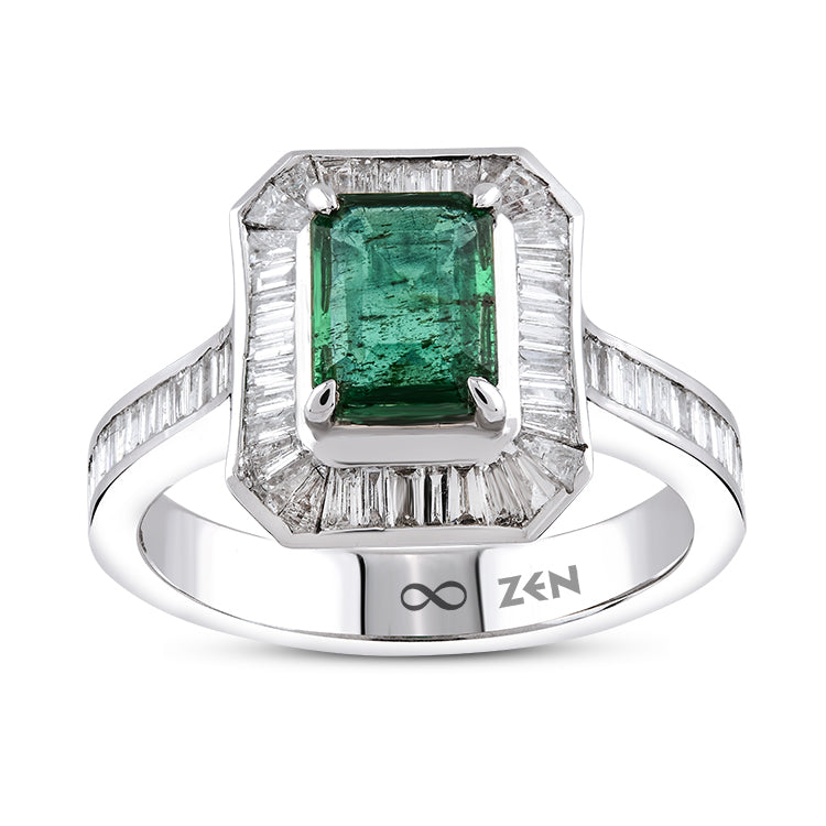 1.28 ct. Smaragd Ring
