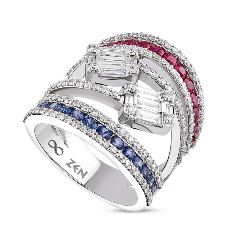 2.55 ct. Saphir Rubin Ring