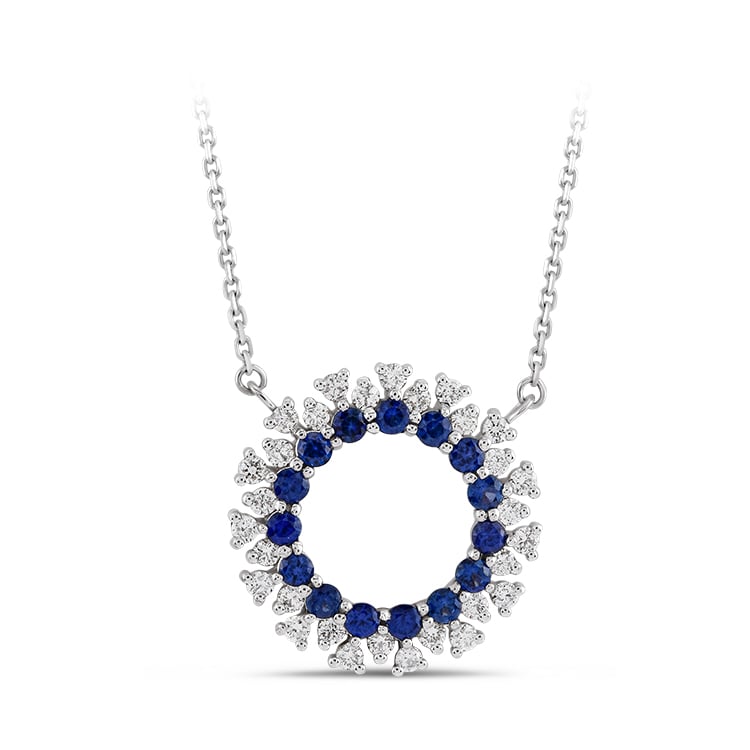 0.98 ct. Saphir Halskette