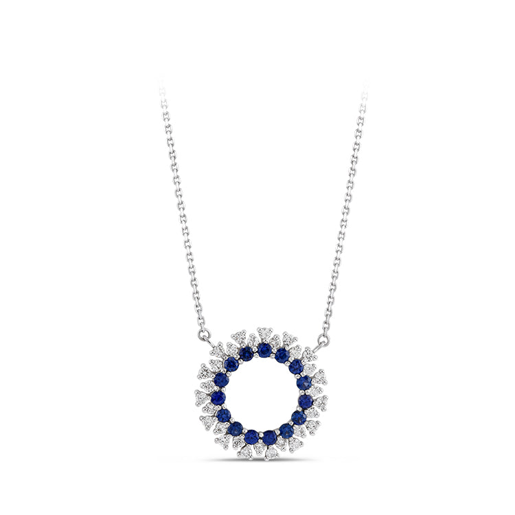 0.98 ct. Saphir Halskette