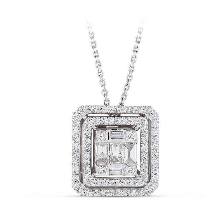 0.76 ct. Baguette Diamond Necklace