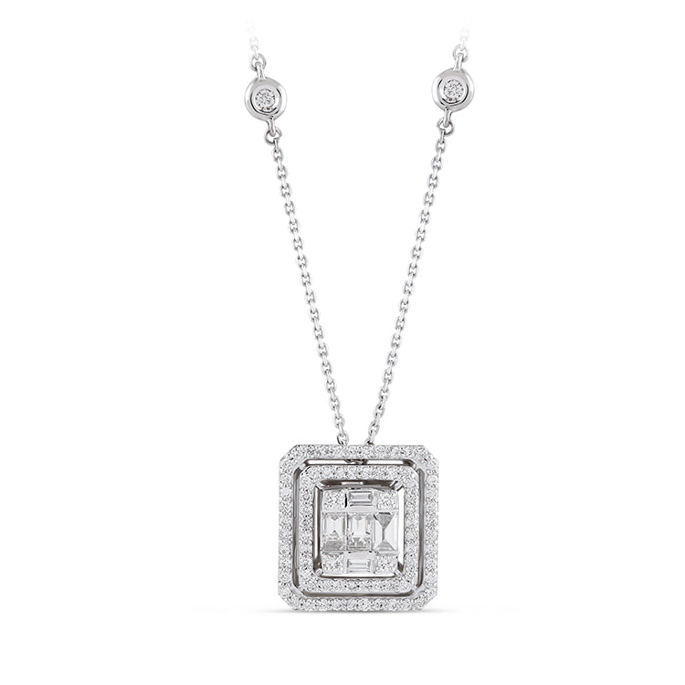 0.76 ct. Baguette Diamond Necklace