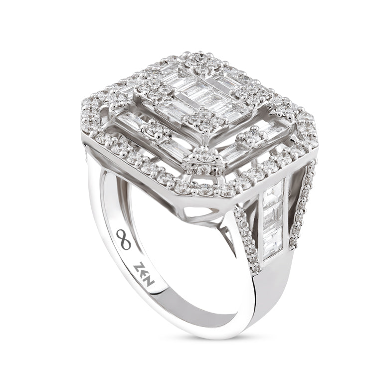 1.77 ct. Baguette Diamantring