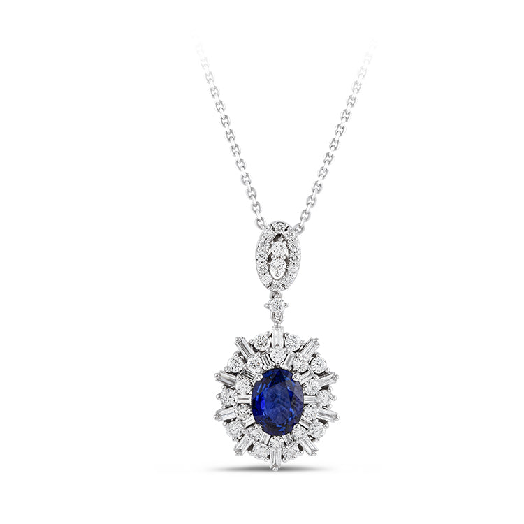 3.68 ct. Saphir Halskette