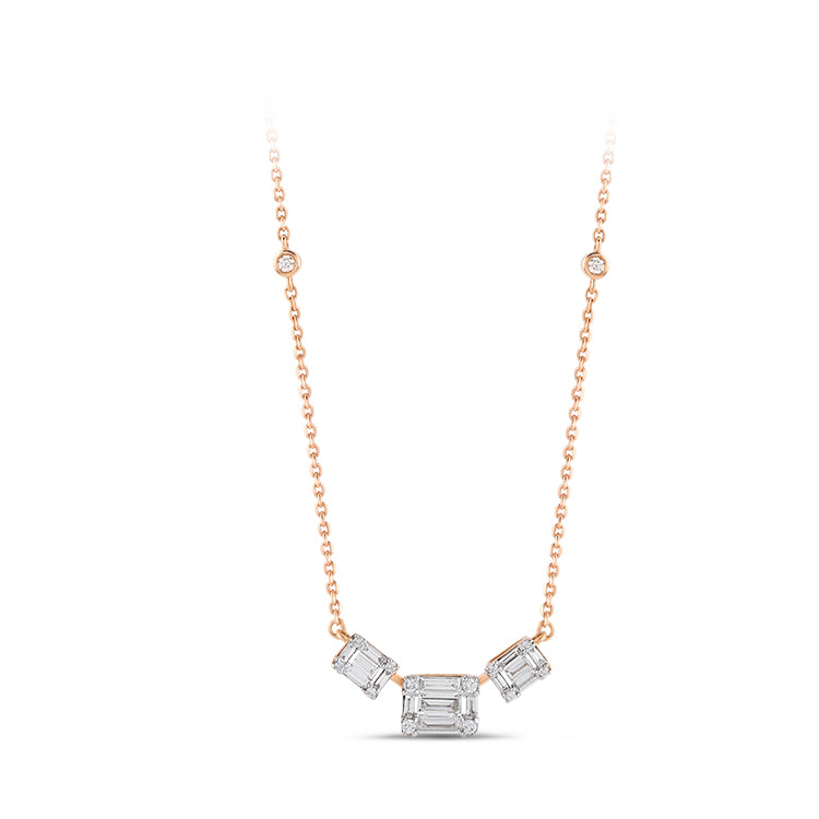 0.47 ct. Baguette Diamond Necklace